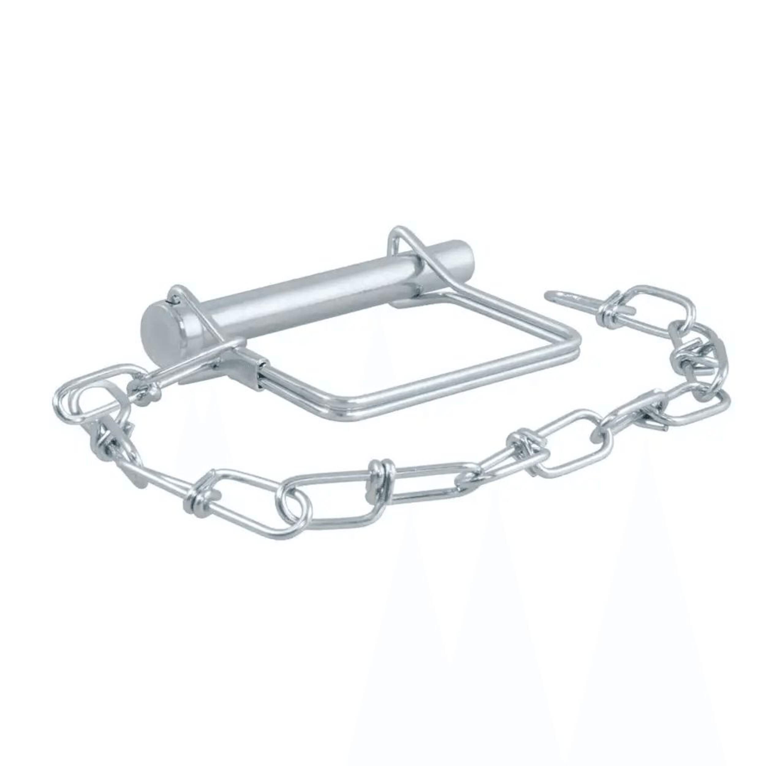 CURT 3/8-in Safety Pin with 12-in Chain (2-3/4-in Pin Length, Packaged) Front_Angled_Right