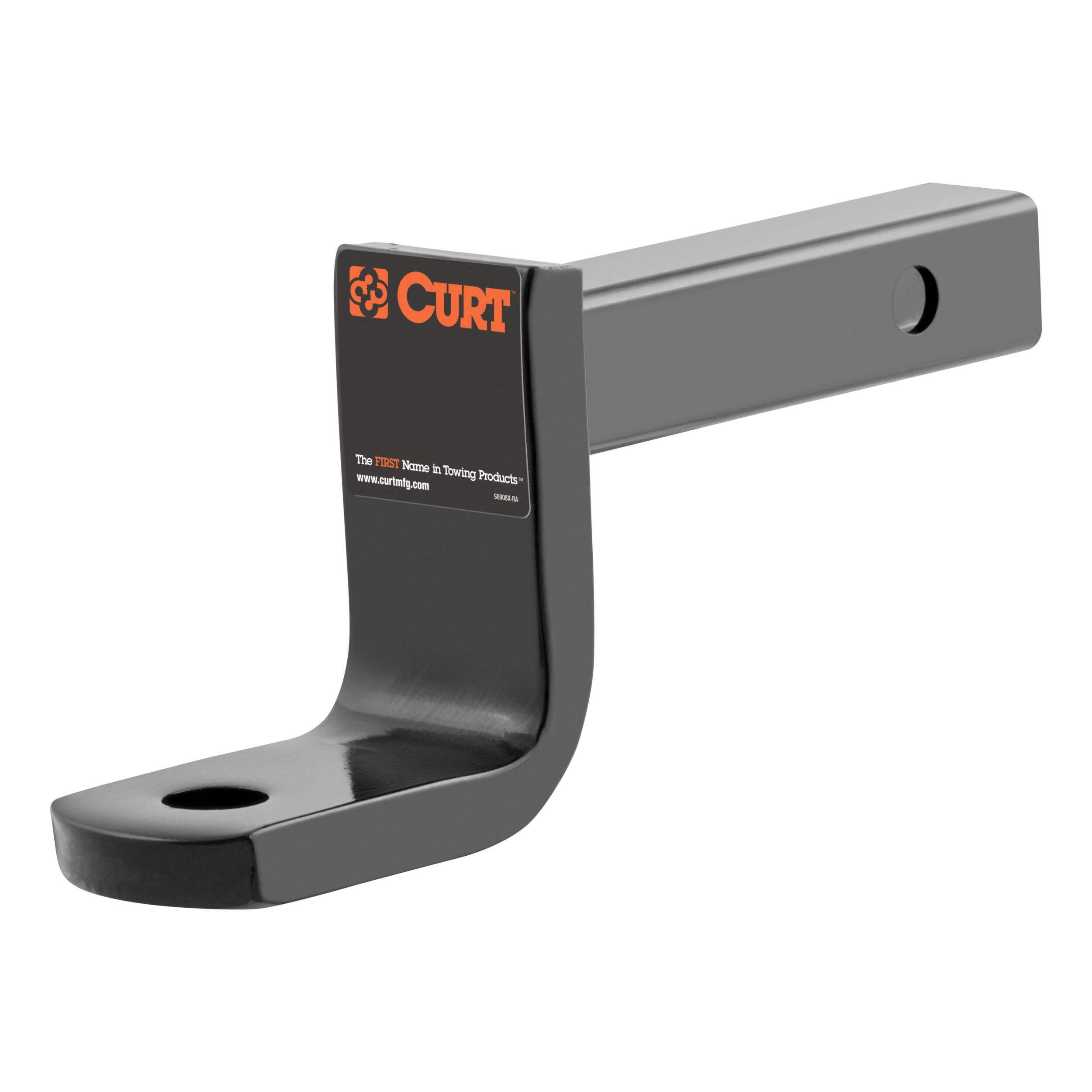 Barre d'attelage de classe 1 CURT 45022 (tige de 1 1/4 po, 2 000 lb, abaissement de 3 1/4 po) Front_Three_Fourths_Angled_Left