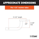 Support à boule d'attelage CURT 45023 catégorie 1 (tige 1 1/4 po, 2 000 lb, élévation 3 3/4 po) Side_Right