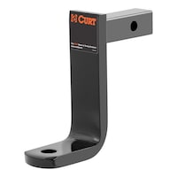 Barre d'attelage de classe 1 CURT 45028 (tige de 1 1/4 po, 2 000 lb, abaissement de 6 po) Front_Three_Fourths_Angled_Left