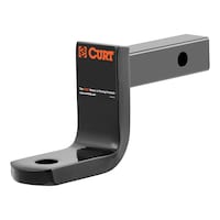 CURT 45017 Class 2 Ball Mount (1-1/4-in Shank, 3,500 lbs, 3-1/4-in Drop) Front_Three_Fourths_Angled_Left