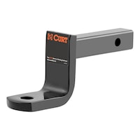 CURT 45521 Class 2 Ball Mount (1-1/4-in Shank, 3,500 lbs, 3-1/4-in Drop) Front_Three_Fourths_Angled_Left