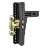 CURT 45927 Adjustable Channel Mount with Dual Ball & 2-1/2-in Shank Front_Angled_Left