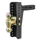 CURT 45926 Adjustable Channel Mount with Dual Ball & 2-in Shank Front_Angled_Left