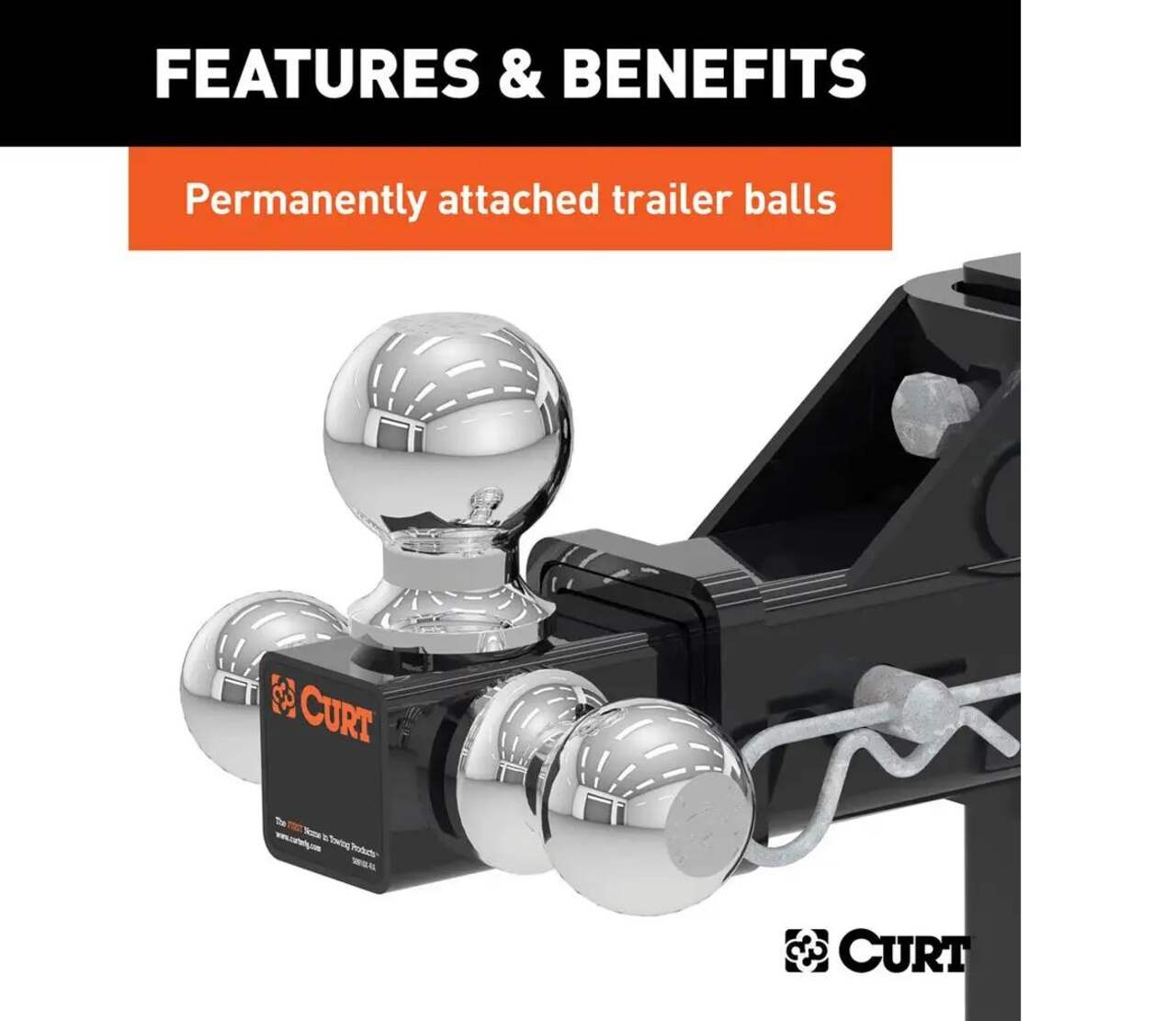 MotoMaster Adjustable Dual Ball Mount, 10000-lb & 14000-lb Towing