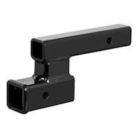 CURT 45798 Receiver Hitch Adapter (2" Shank, 4" Drop, 7,500 lbs.) Front_Three_Fourths_Angled_Left
