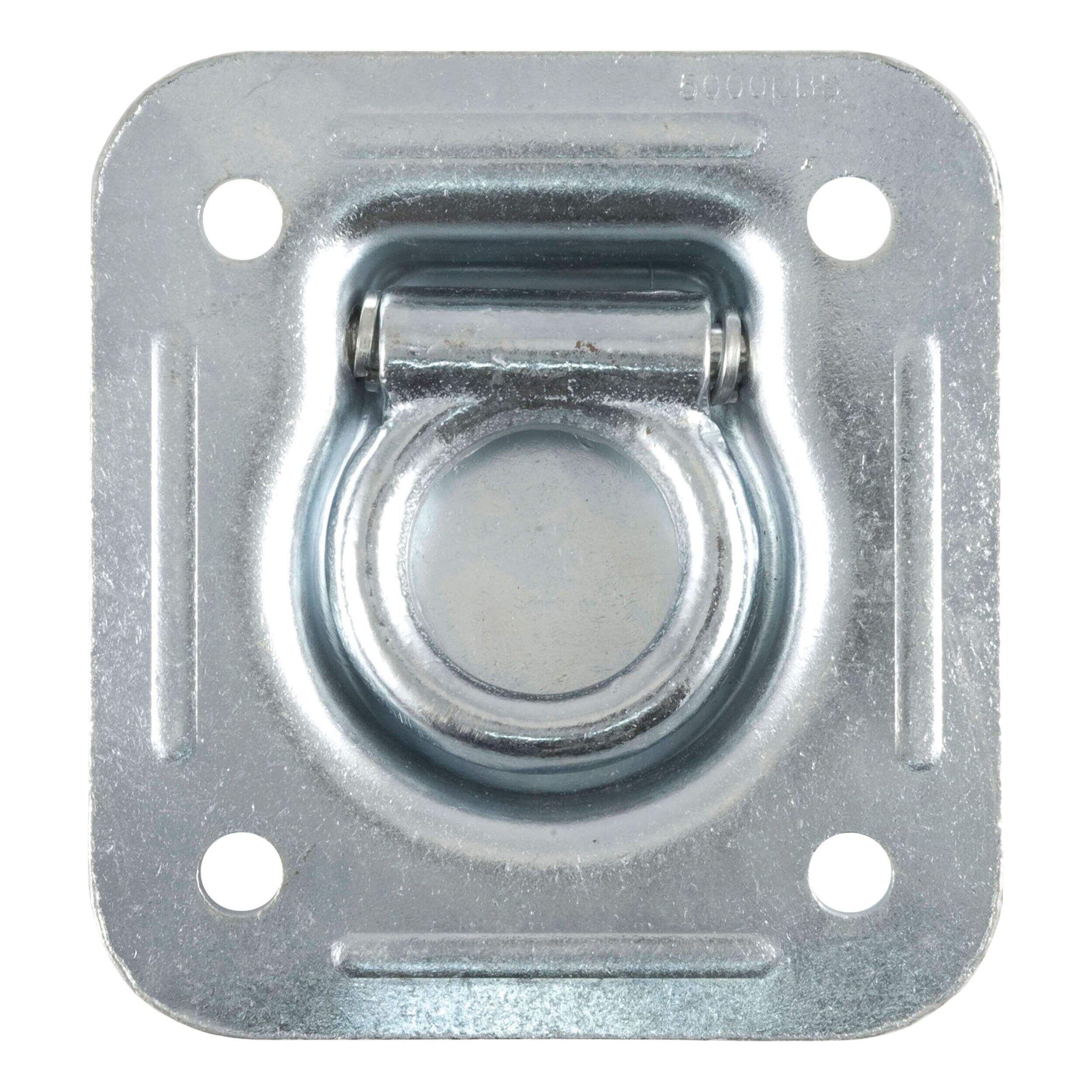 Anneau à attache encastrée CURT, 1 1/2 x 1 1/2 po (5 000 lb, zinc transparent) Overhead_Flat