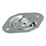 CURT 1-3/8-in x 1-7/8-in Recessed Tie-Down Ring (1200-lb, Clear Zinc) Front_Three_Fourths_Angled_Left