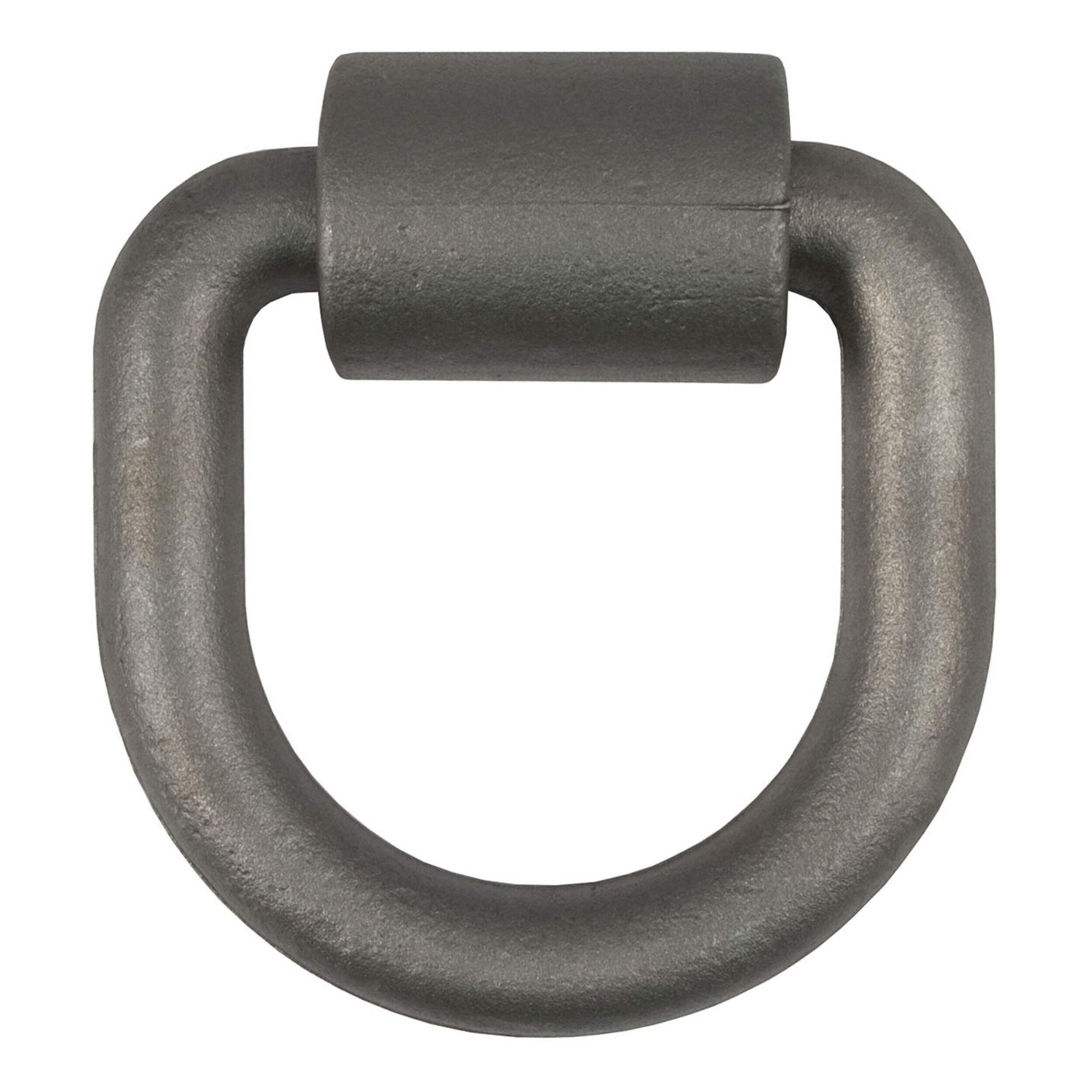 CURT 83760 3 x 3-in Weld-On Tie-Down D-Ring (8,833 lbs, Raw Steel) Overhead_Flat
