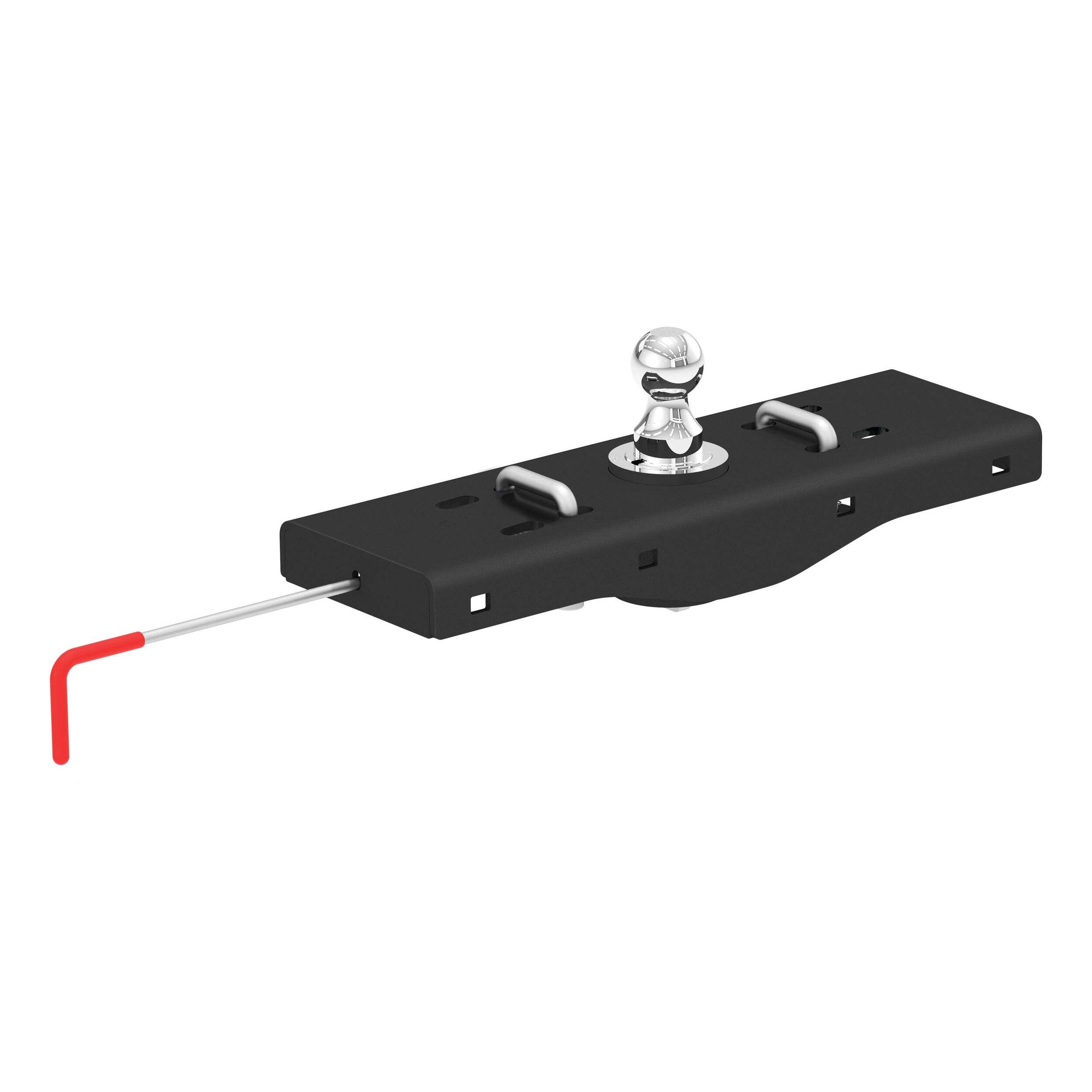CURT Double Lock EZr Gooseneck Hitch, 2-5/16-in Ball Front_Three_Fourths_Angled_Left