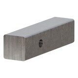 CURT 49537 2-in x 8-in Raw Steel Hitch Bar Front_Three_Fourths_Angled_Left