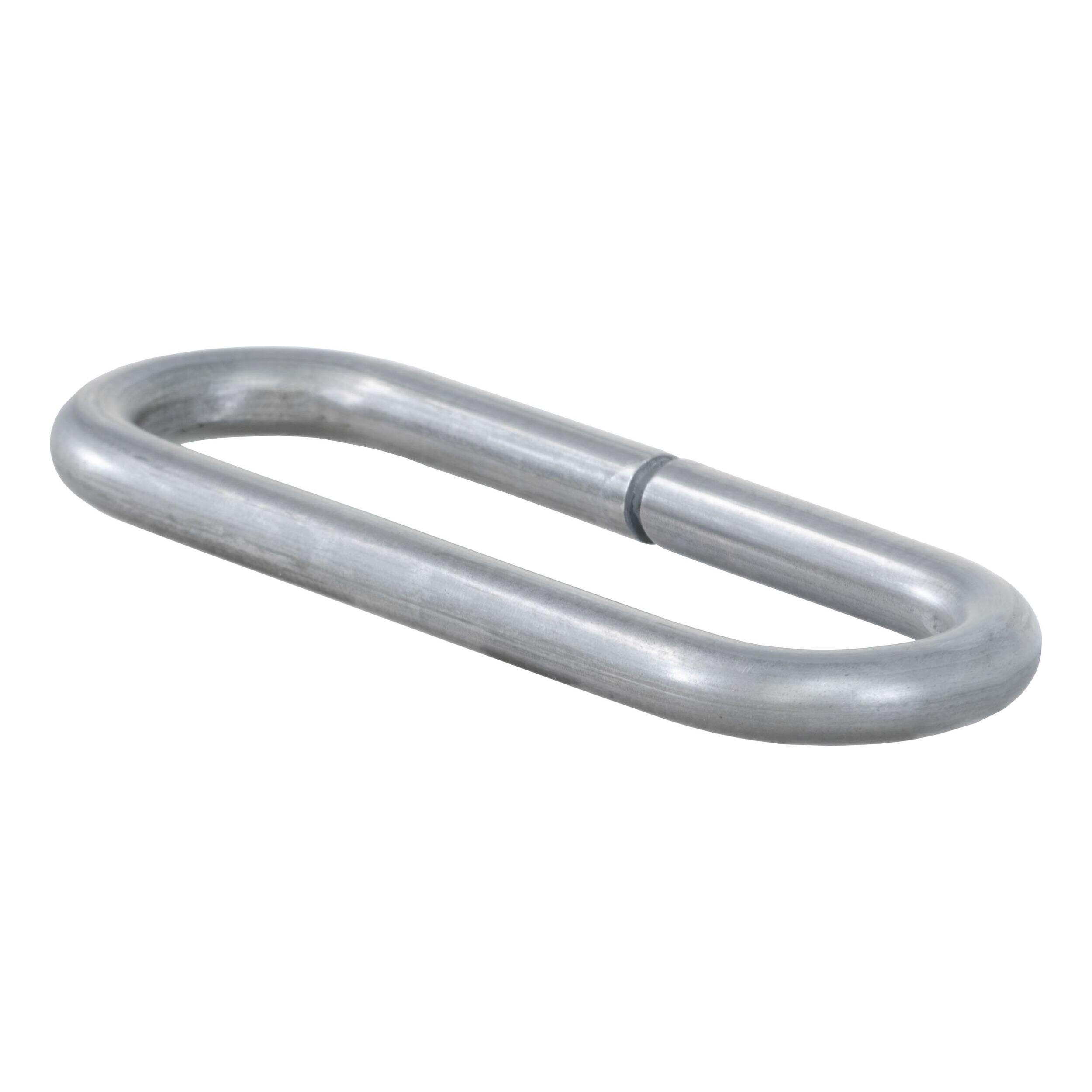 CURT Raw Steel Weld-On Safety Chain Loop (10,000-lb Capacity) Front_Angled_Left