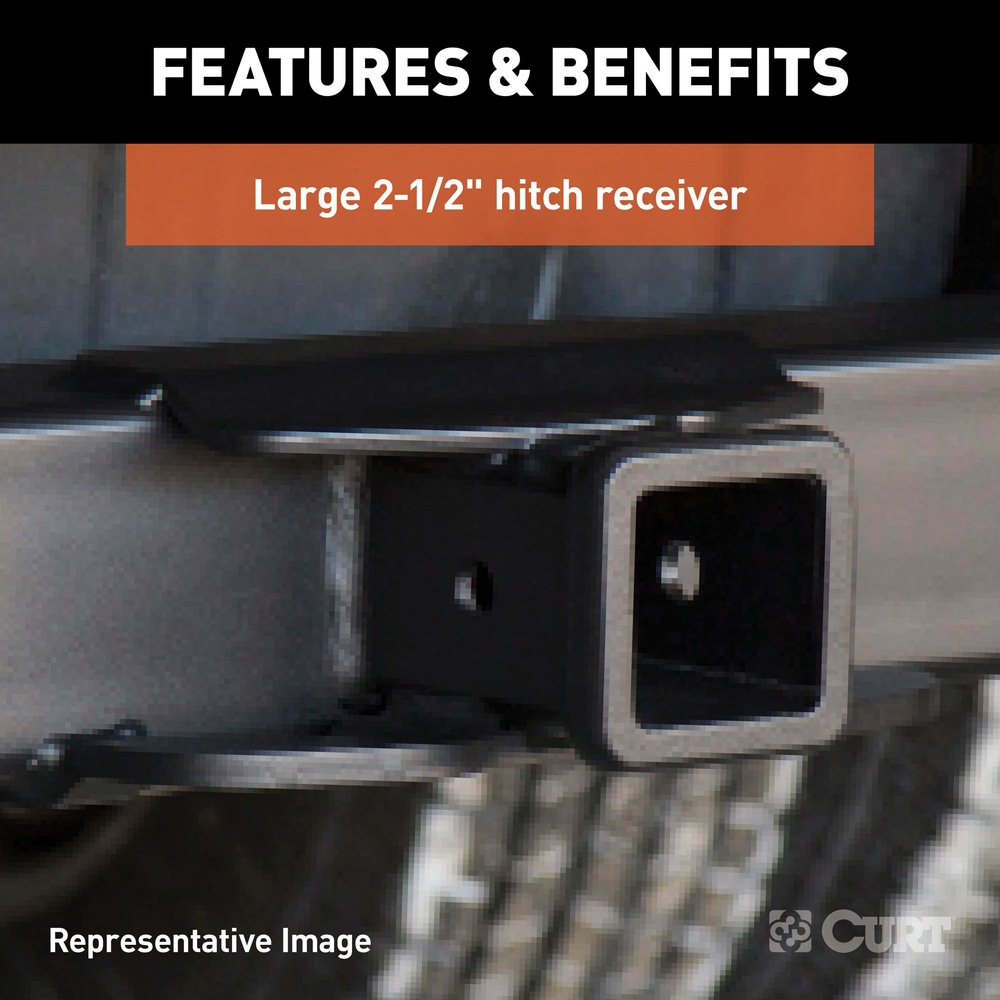 CURT 44in Universal WeldOn Hitch Center Section, 21/2in Receiver