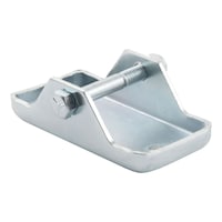 CURT Bolt-On Jack Foot (Fits 2-in Tube, 2,000-lb, Packaged) Front_Three_Fourths_Angled_Right