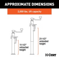 CURT 23088 Hitch & Coupler Lock Set (2" Receiver, 2" & 2-1/2" Lip) Side_Right
