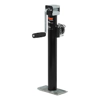CURT 28324 Pipe-Mount Swivel Jack with Side Handle (2000lb, 15" Travel) Front_Three_Fourths_Angled_Right