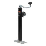 CURT 28356 Pipe-Mount Swivel Jack with Top Handle (5000 lb, 15" Travel) Front_Angled_Left