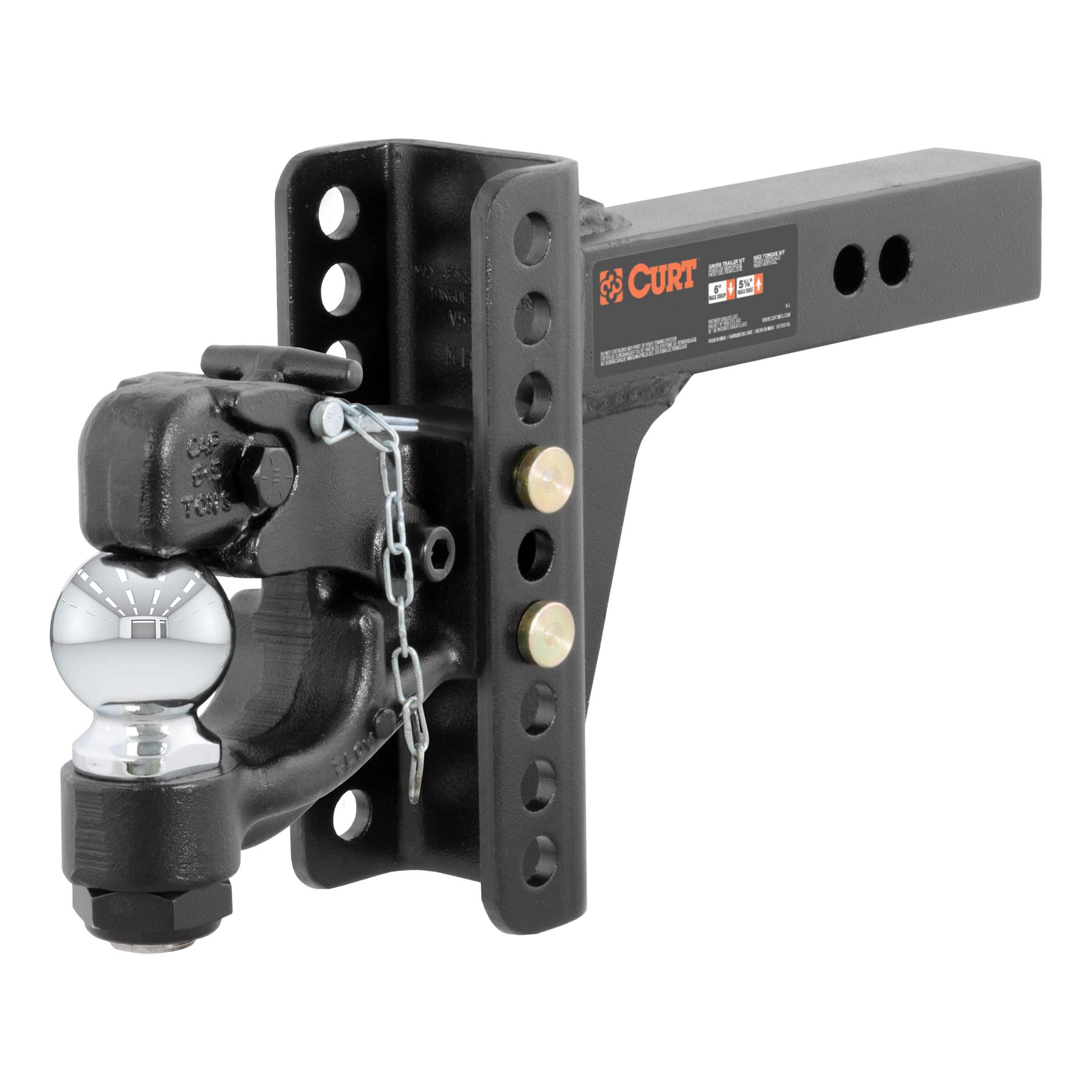 CURT 45907 Adjustable Channel Mount with 2-5/16-in Ball & Pintle