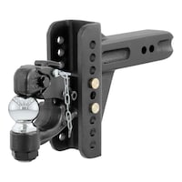 CURT 45908 Adjustable Channel Mount with 2-5/16-in Ball & Pintle, Rated for 20000-lbs Front_Angled_Left