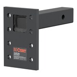 CURT 48324 Adjustable Pintle Mount (2" Shank, 10K lb, 7" High, 8" Long) Front_Three_Fourths_Angled_Left