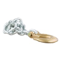 CURT 80315 35" Safety Chain with 1 Clevis Hook (16200 lbs, Yellow Zinc) Front_Three_Fourths_Angled_Right