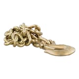 CURT 80304 35" Safety Chain with 1 Clevis Hook (18800 lbs, Yellow Zinc) Front_Three_Fourths_Angled_Right