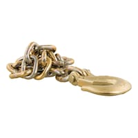CURT 80316 35" Safety Chain with 1 Clevis Hook (24000 lbs, Yellow Zinc) Front_Three_Fourths_Angled_Right