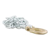CURT 80302 35" Safety Chain with 1 Clevis Hook (7,800 lbs, Clear Zinc) Front_Three_Fourths_Angled_Right