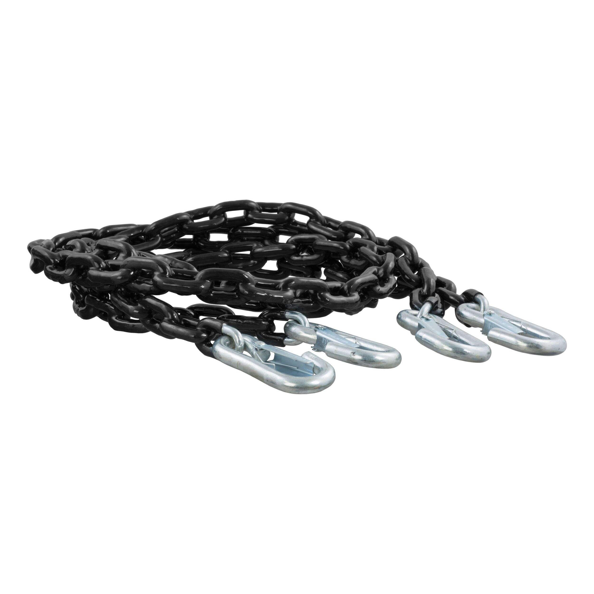 CURT 65-in Safety Chains with 2 Snap Hooks Each (5,000-lb, 2-pk) Front_Angled_Right