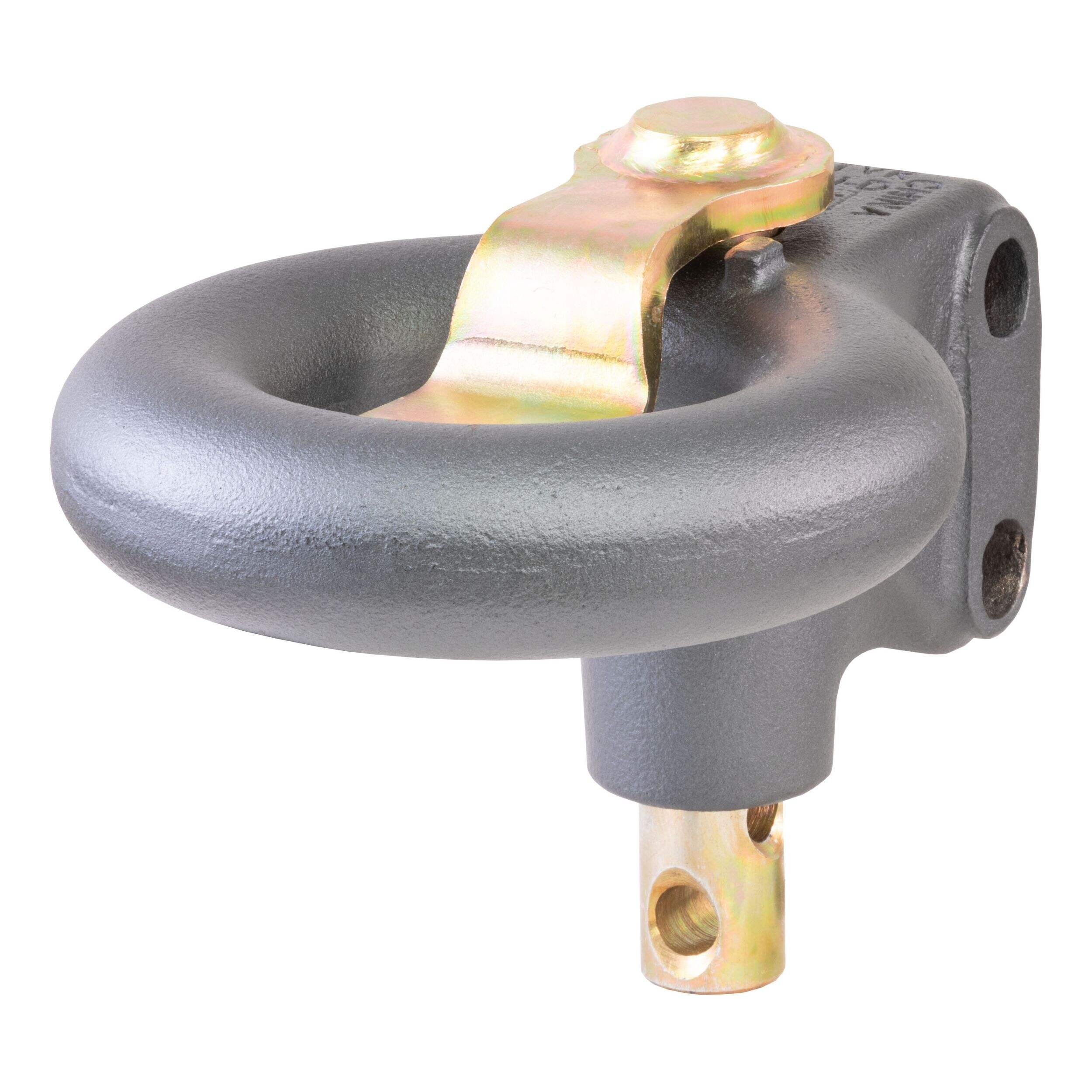 CURT 48625 SecureLatch Channel-Style Lunette Ring (25,000 lbs, 3" ID) Front_Three_Fourths_Angled_Left