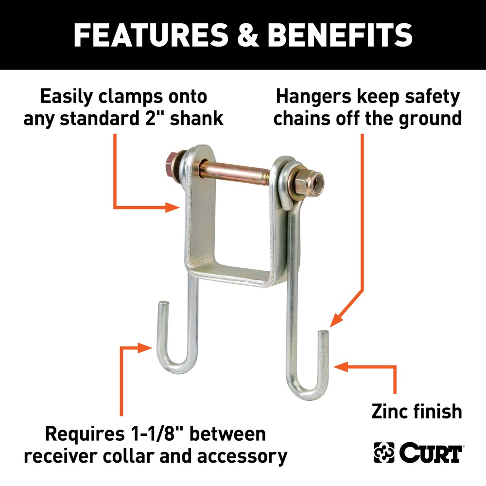 CURT Trailer Safety Chain Holder Bracket (2in Shank) Canadian Tire