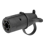 CURT 57260 Adapter (7-Way RV Blade to 6-Way Round Trailer, Center Pin) Front_Angled_Left