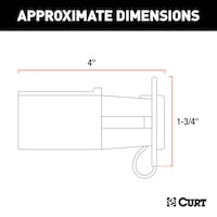 CURT 57245 Electrical Adapter with Tester 7-Way RV Blade to 4-Way Flat