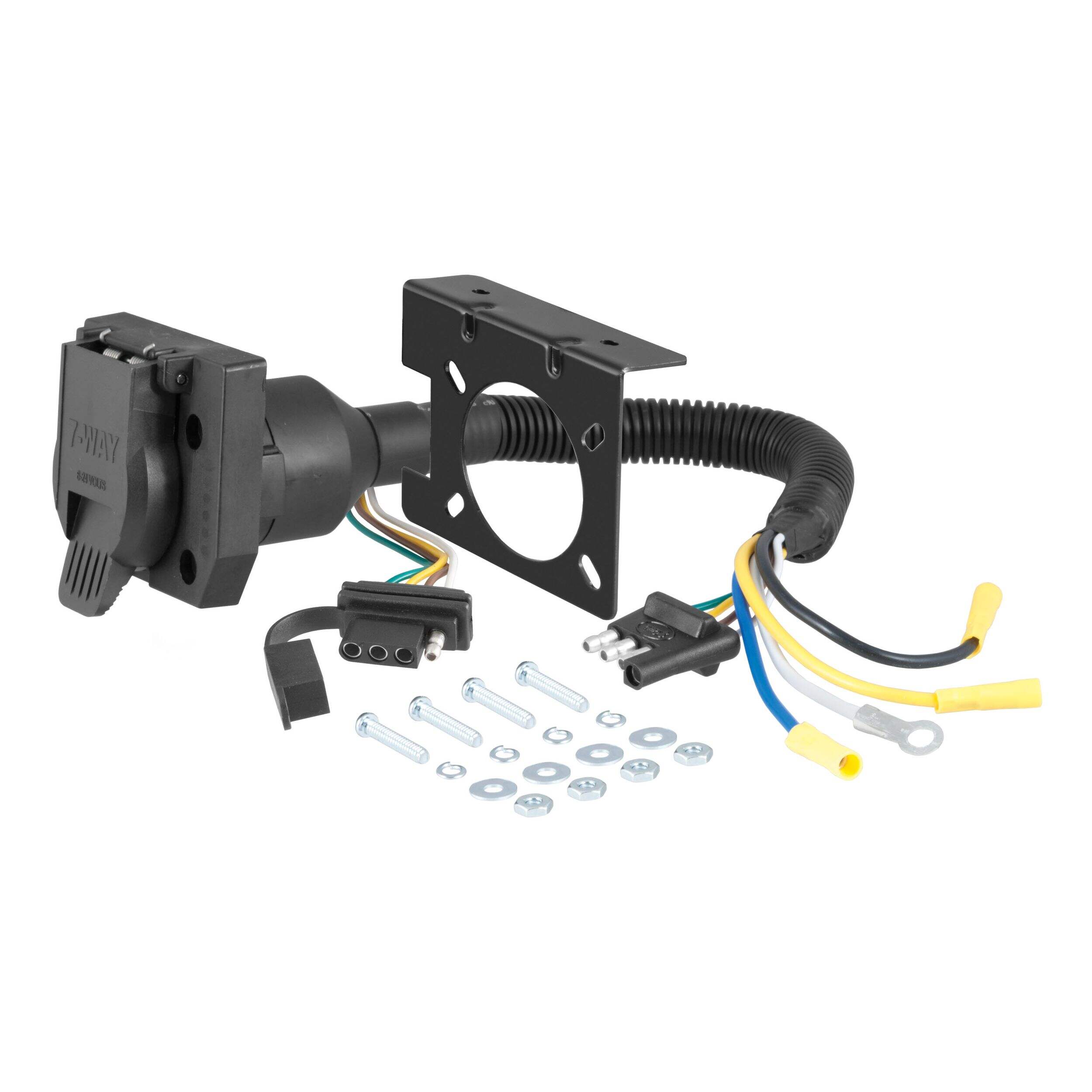 CURT Dual-Output Adapter with Tester (Adds 7-Way to 4-Way Flat) Composite_or_Mixed