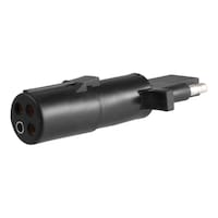 CURT 58414 Electrical Adapter 4-Way Round Vehicle to 4-Way Flat Trailer Front_Angled_Left
