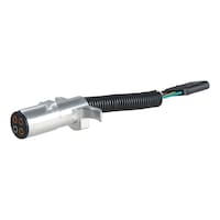 CURT 57224 Electrical Adapter 4-Way Round Vehicle to 4-Way Flat Trailer Front_Angled_Left