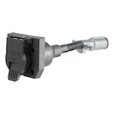 Adaptateur électrique CURT (connecteur 6 voies rond vers 7 voies à lame de remorque pour VR) Front_Angled_Left