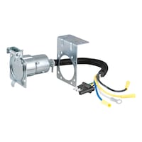 CURT Electrical Adapter with Bracket (4-Way Flat to 7-Way Blade) Front_Three_Fourths_Angled_Left