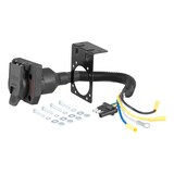 CURT 57676 Electrical Adapter with Tester (4-Way Flat to 7-Way Blade) Composite_or_Mixed