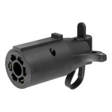 Adapt. électrique avec testeur CURT 57626 (4 voies plates à 6 voies rondes) Front_Angled_Left