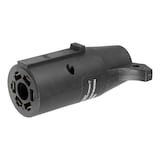 CURT LED Electrical Adapter 7-Way RV Blade to 6-Way Round Front_Angled_Left