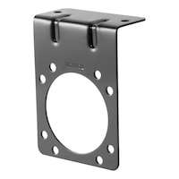 CURT 58290 Connector Mounting Bracket for 7-Way RV Blade (Black) Front_Angled_Left
