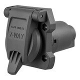 Connecteur de douille robuste CURT, à lames à 7 voies pour VR (côté véhicule) Front_Angled_Left