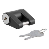 CURT 23521 Coupler Lock (1/4" Pin, 3/4" Latch Span, Padlock, Black) Composite_or_Mixed