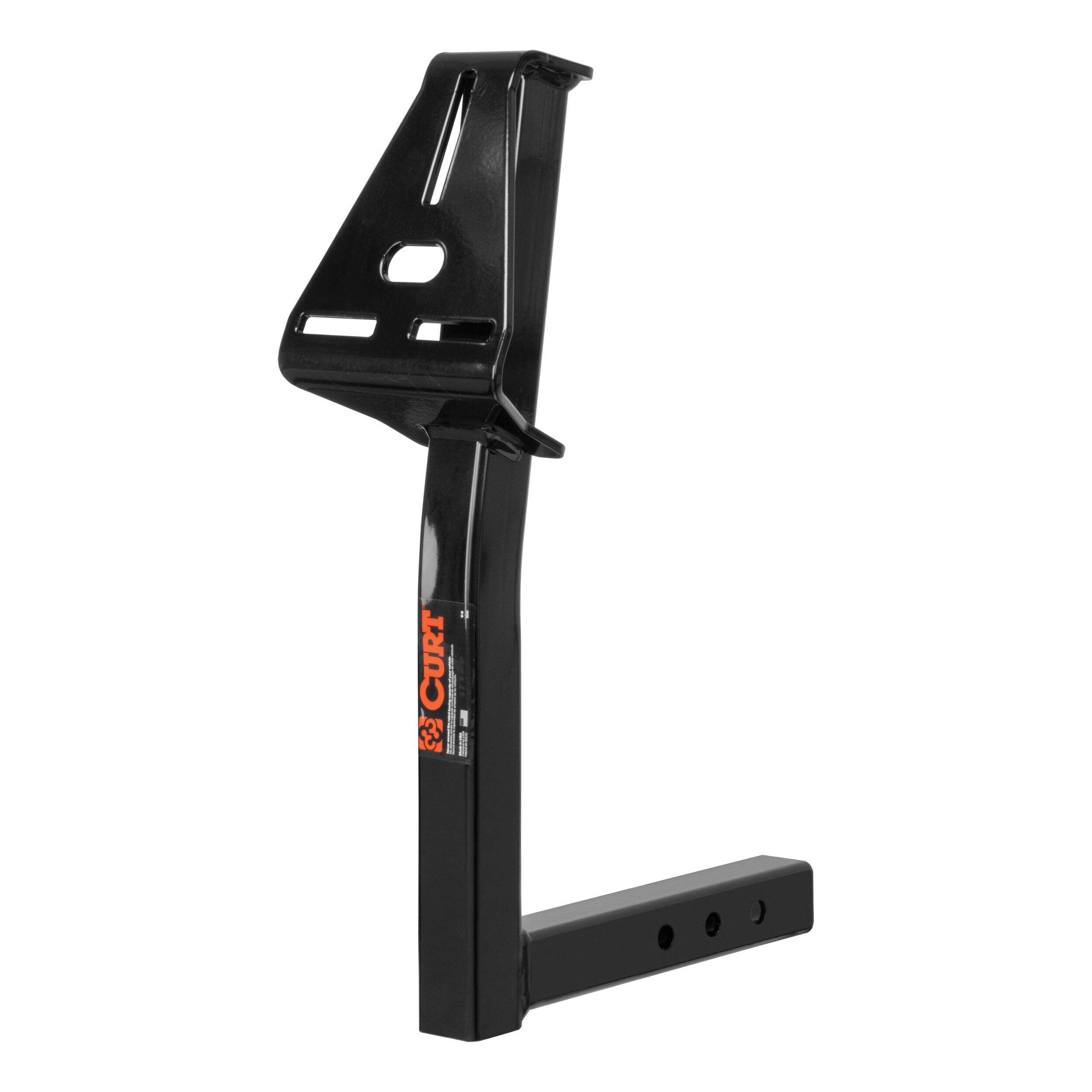 CURT Hitch-Mounted Spare Tire Mount (Fits 2-in Receiver) Front_Angled_Left