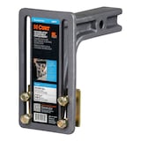 CURT 48011 SecureLatch Adjustable Pintle Mount Plate, 2" Shank, 20,000-lb Front_Three_Fourths_Angled_Left