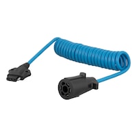 CURT 8-ft Electrical Adapter Harness 7-Way Blade to 4-Way Flat Front_Three_Fourths_Angled_Left