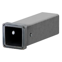 CURT 49517 3-in x 12-in Weld-On Raw Steel Trailer Hitch Receiver Tube, 5/8-in Pin Hole Front_Angled_Left