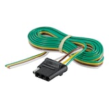 CURT 58042 Vehicle-Side 4-Pin Flat Trailer Wiring Harness with 48-in Colour-Coded Wires Front_Angled_Left