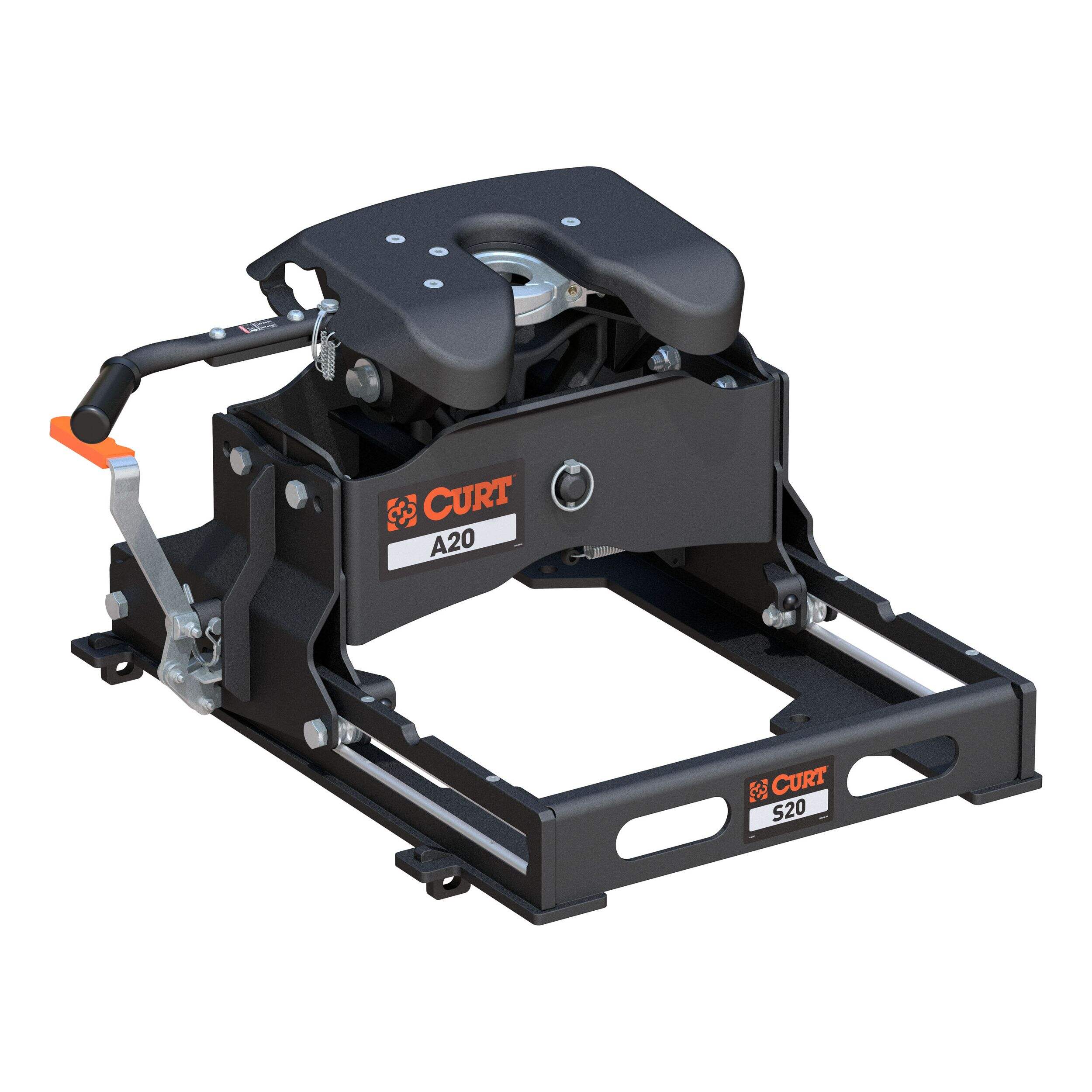 Attelage coulissant pour sellette d'attelage A20 CURT 16531, pour camionnettes, 20 000 lb Front_Three_Fourths_Angled_Right